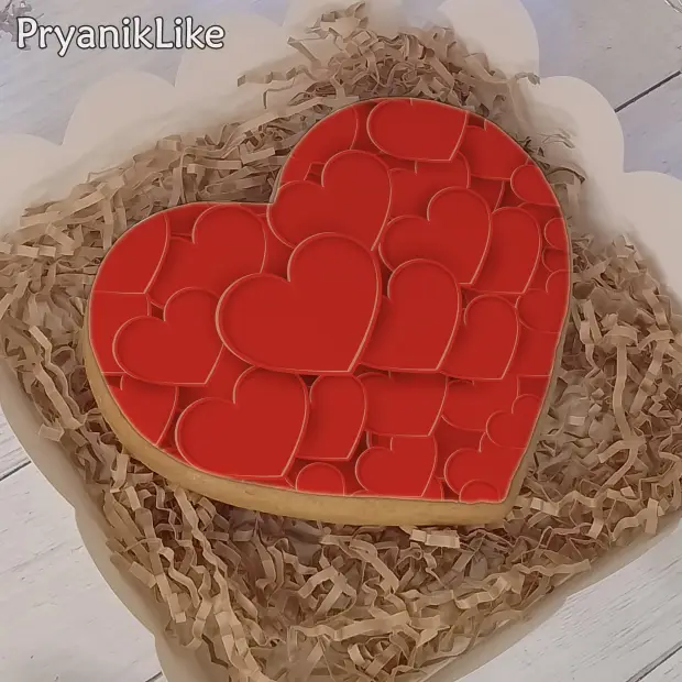 Пряник сердце (10-10 см.)